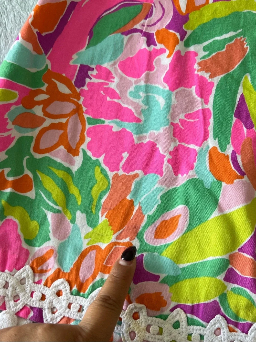 Lilly Pulitzer Shift Dress with Tassel Hem Flamingo Print size 7